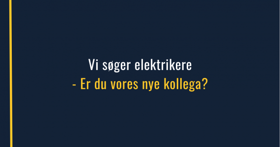 Elektrikere søges til teamet