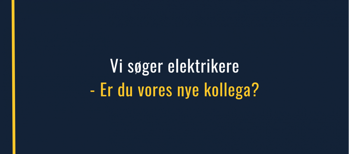 Elektrikere søges til teamet